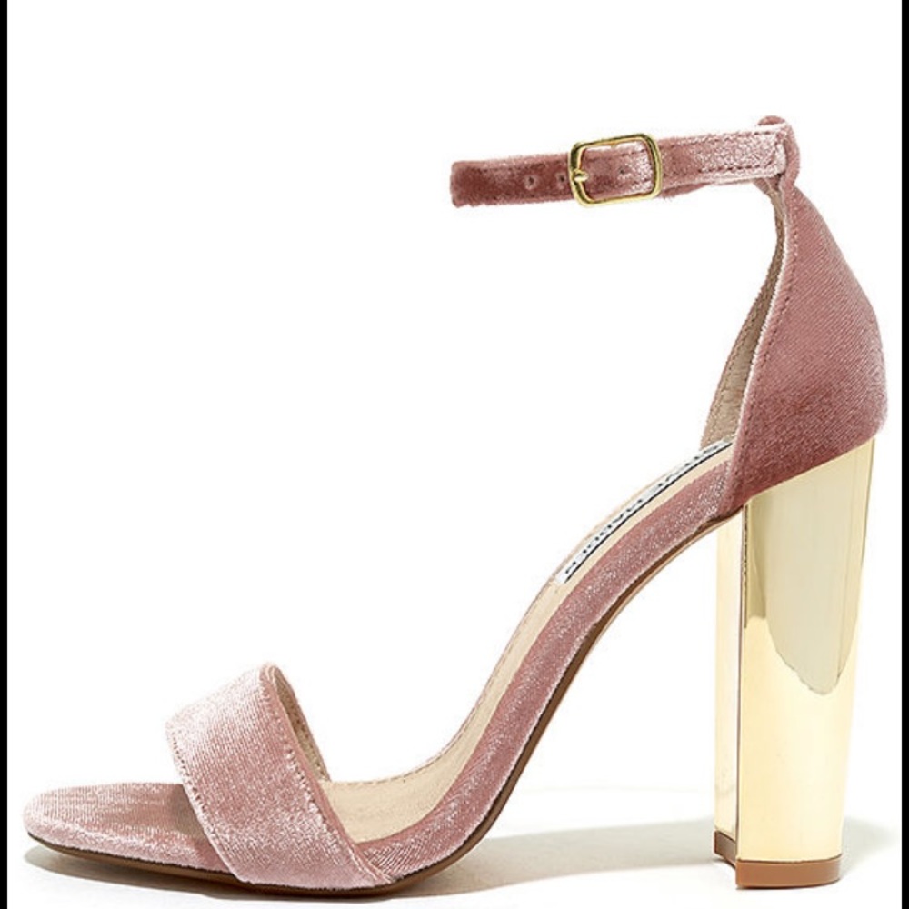 EUC Steve Madden Velvet Blush Heels
